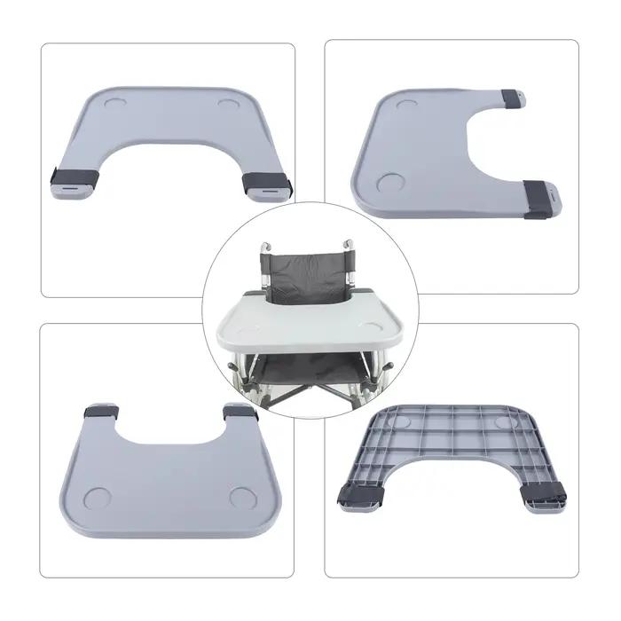 Table de plateau réglable pour fauteuil roulant avec porte-gobelets ABS anticorrosion 22,83 "x 20,87