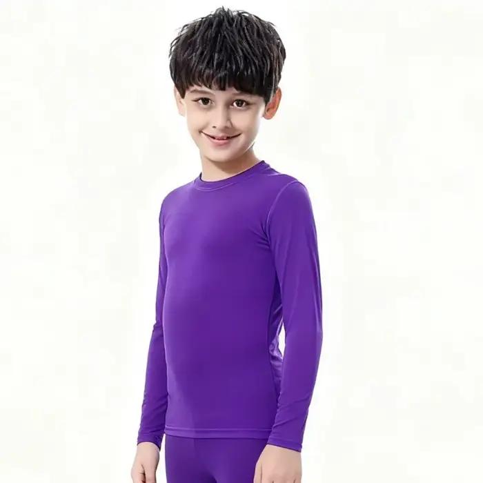 Enfants enfants garçon fille course longue t-shirt Fitness Sport basket-ball Football randonnée en p