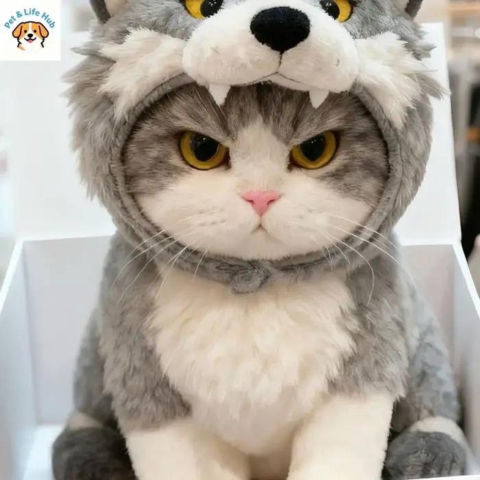 Capot en forme de tête de loup pour chien et chat