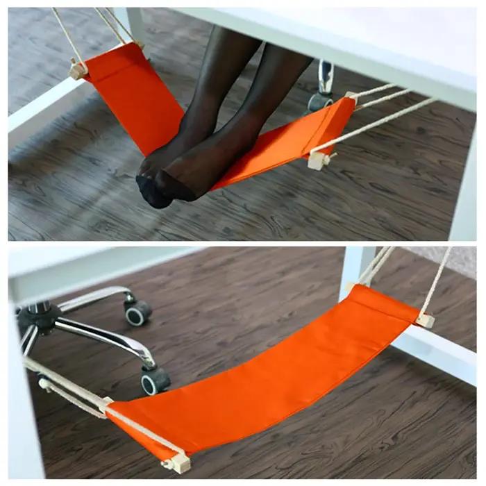 Hamac à pieds portable en polyester réglable, repose-pieds, bureau, maison, camping