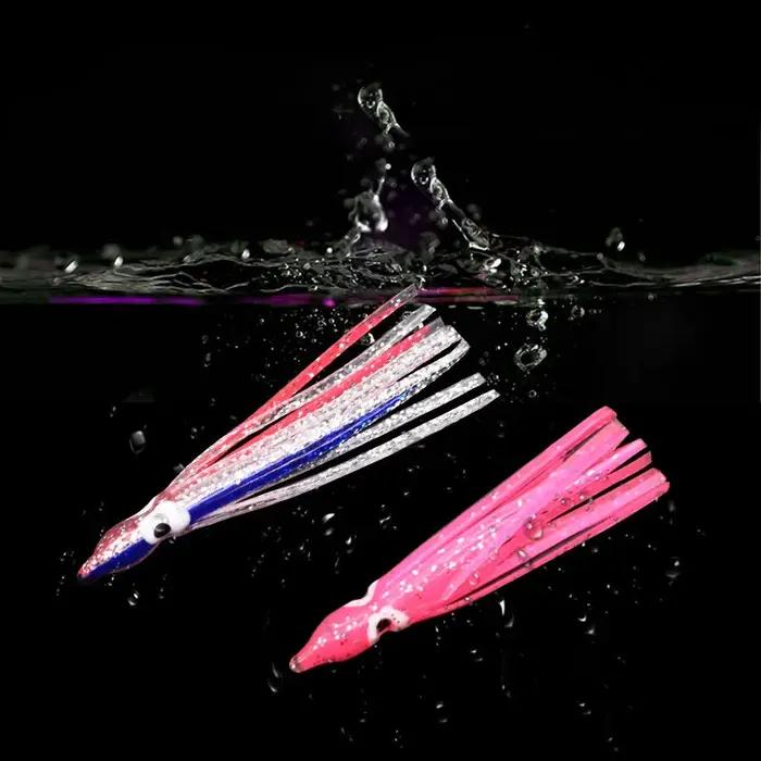 5pc nuit lumineux poulpe modélisation appât couleur Mini bionique leurre appât mer pêche appât calma