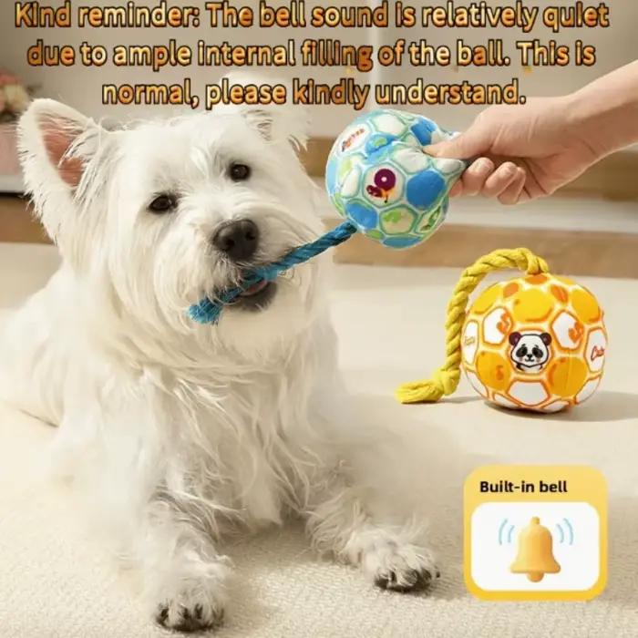Jouet à mâcher pour chien Quiet Bell, résistant aux morsures, soulage l'anxiété de séparation, jouet d'entraînement pour chiots de petite, moyenne et grande taille