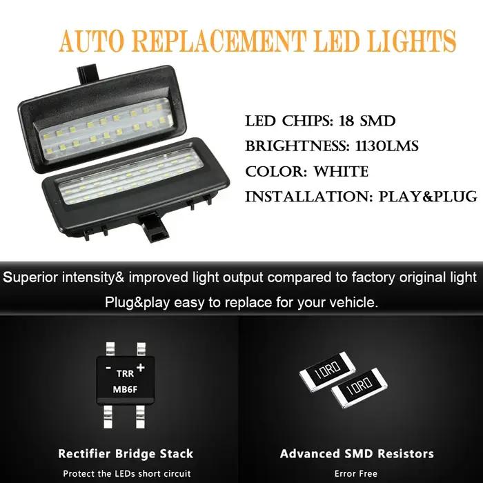 Pare-soleil intérieur LED pour miroir de vanité, 2 pièces, lumières pour BMW série 5 F07 F10 F11 sér