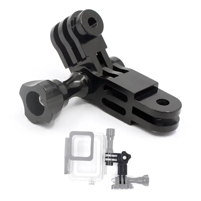 Adaptateur de bras pivotant réglable à 3 voies en aluminium CNC, bras de réglage long et court pour accessoires d'action GoPro Hero 13 12 11 10 Xiaomi Yi