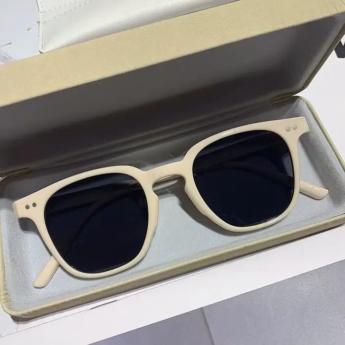Nouvelles lunettes de soleil carrées vintage pour femmes et hommes, lunettes de soleil rondes de lux