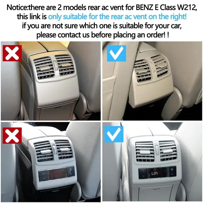 Grille de ventilation arrière de climatisation modèle B, couvercle extérieur pour Mercedes Benz W212
