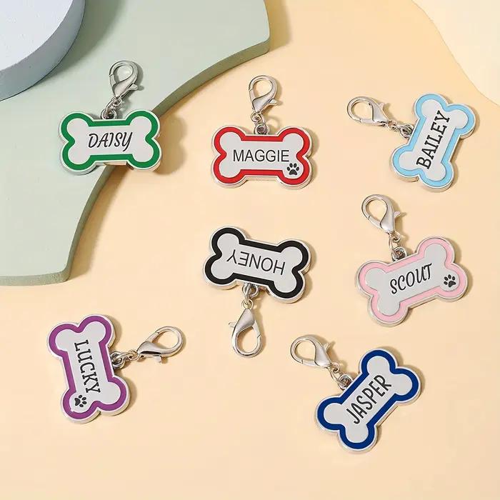 1PC Plaque d'identification personnalisée pour animaux de compagnie