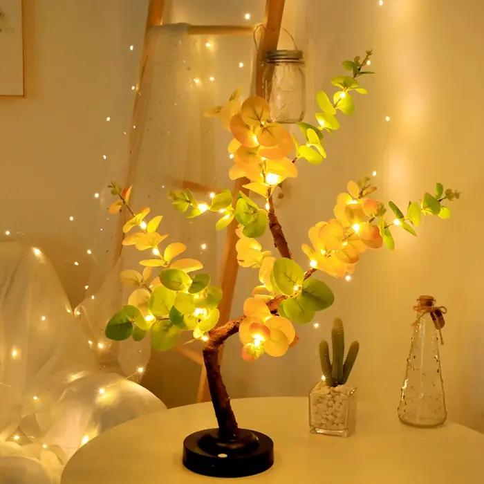 Lampe LED en Forme d'Arbre Bonsaï avec Branches Réglables, Éclairage d'Été pour la Maison, la oral e