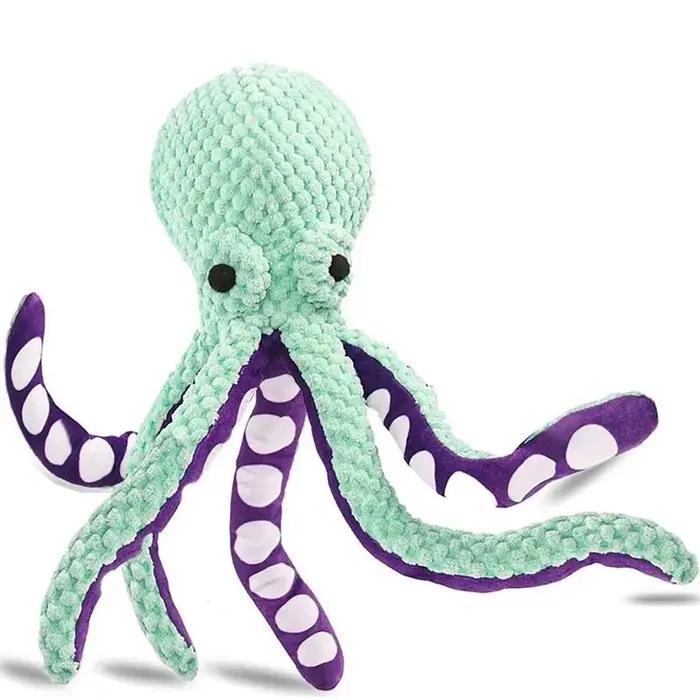 Jouet poulpe en peluche pour animaux de compagnie