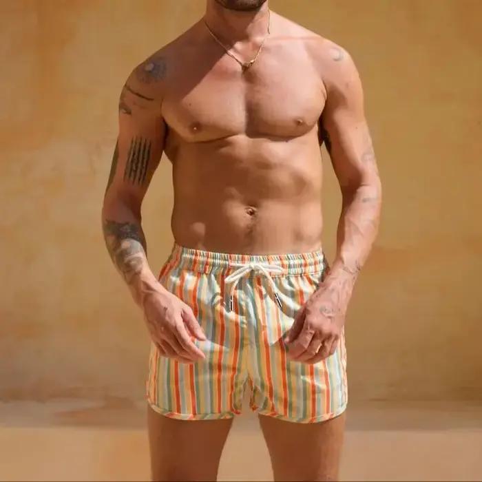 Short de plage imprimé décontracté pour homme, short de course tissé, léger, séchage rapide, non éla