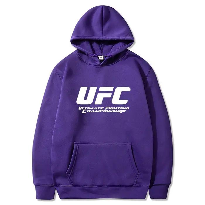 Nouveau Sweat à Capuche Homme UFC 2026 – Imprimé Polaire Décontracté Sport Automne Hiver
