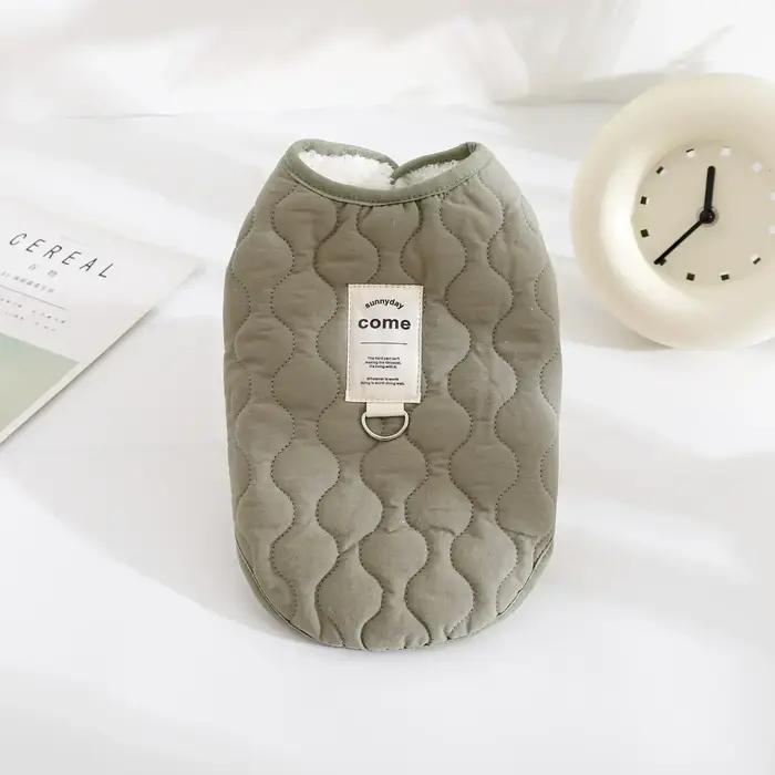 Gilet chaud d'hiver pour chien avec anneau en D pour petits et moyens chiens, veste en coton pour ch