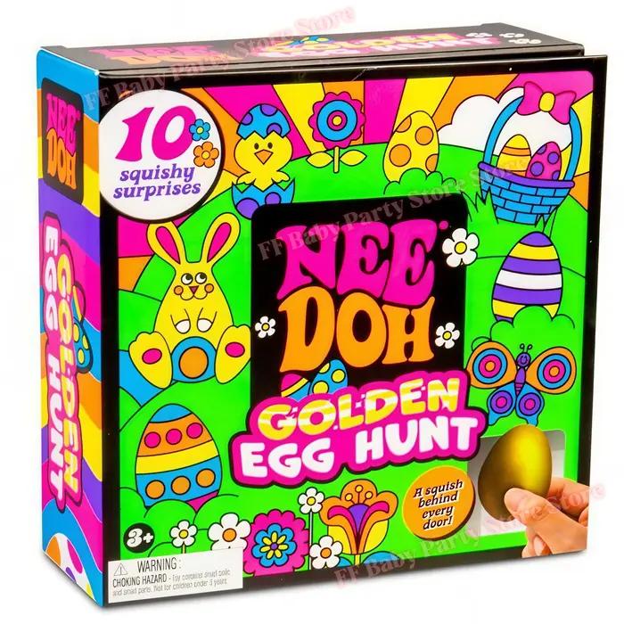 Boîte mystère Needoh Golden Egg Treasure Hunt avec surprise souple anti-stress à presser