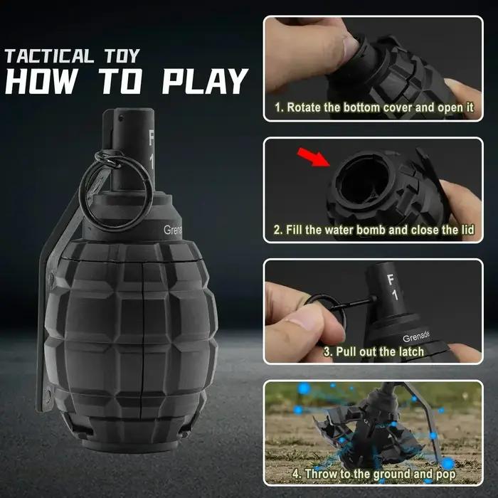 Grenades à main en plastique, modèle de Grenade factice avec boule d'eau pour tactique Airsoft Paintball, accessoire de jeu de rôle, jeu de combat CS