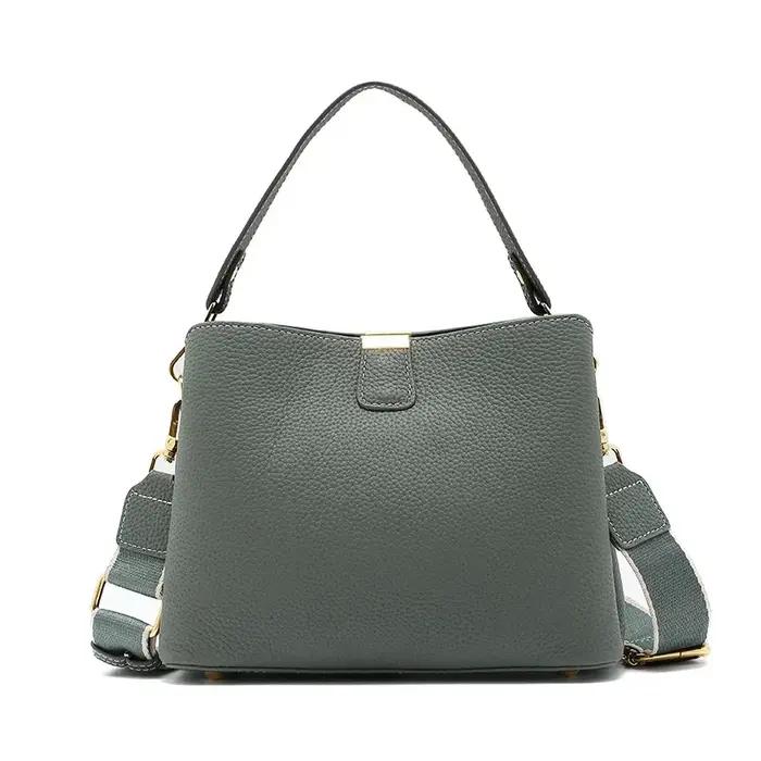 Sac à main en cuir véritable de vache naturelle pour femmes
