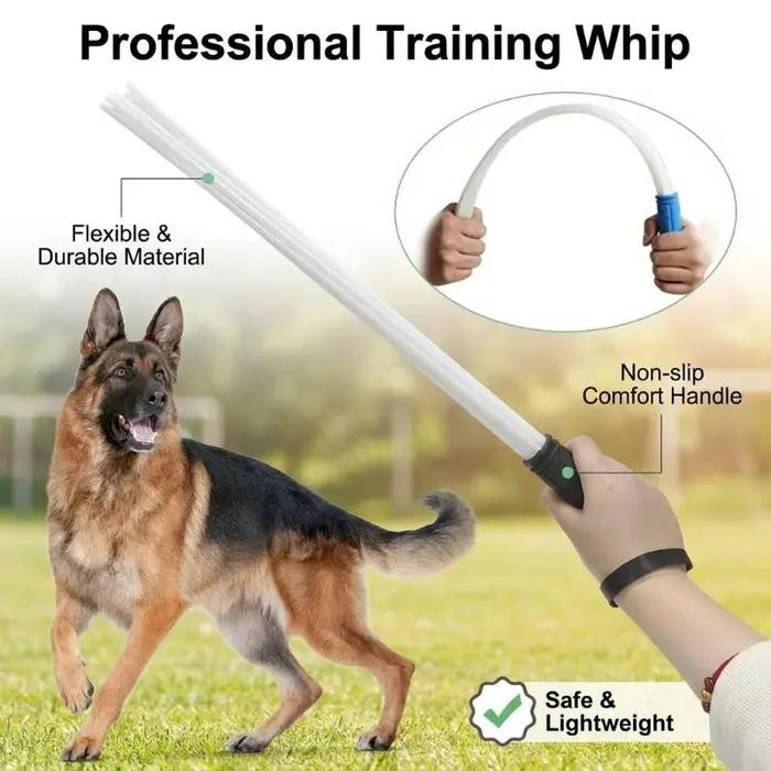 Canne de dressage pour chien en microfibre flexible | Fouet élastique de 57 cm | Sûr pour les animaux de compagnie |