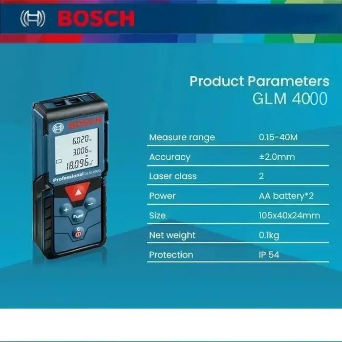 Télémètre laser Bosch GLM 4000 pour mesures précises à longue distance en bricolage et construction occasions spéciales
