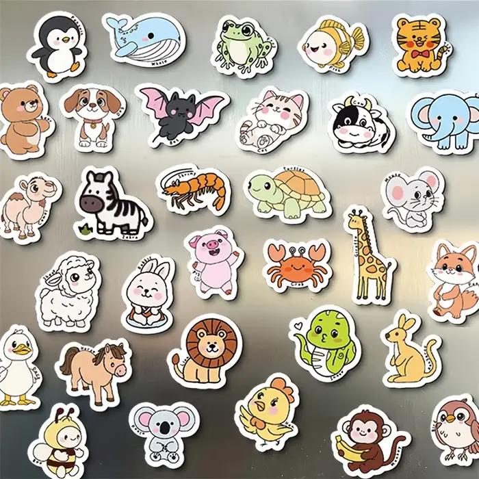 32 Aimants de Réfrigérateur Animaux Mignons, Design Magnétique, Décoration d'Intérieur & Cadeau Idéal. Jouet interactif créatif pour enfants.