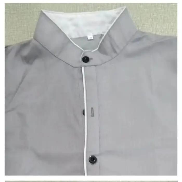 Chemise à manches longues pour hommes, couleur unie, Simple, décontractée, Version coréenne, coupe c