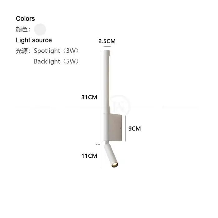 Applique de Chevet Rotative Nordique Style Minimaliste Lumière Tamisée Lecture Avant de Dormir Occasion Spéciale Chambre Principale