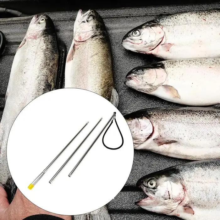 Rayons de pêche Gaffs tige télescopique barbelés fourchette harpon chasse poisson outil en alliage d'aluminium