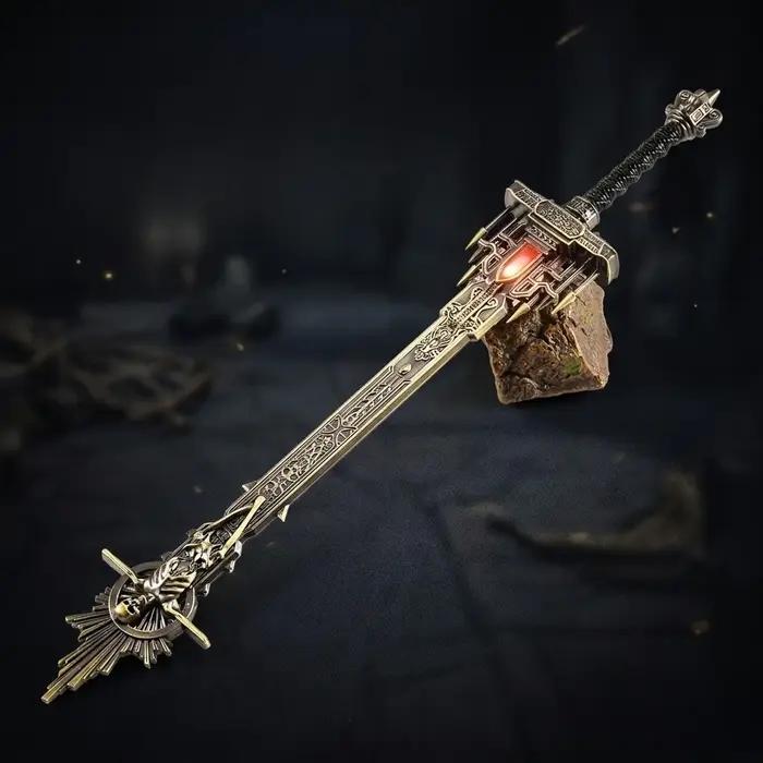Réplique de l'épée Golden Epitaph de 30 cm – Modèle d'armes périphériques de jeu, objet de collectio