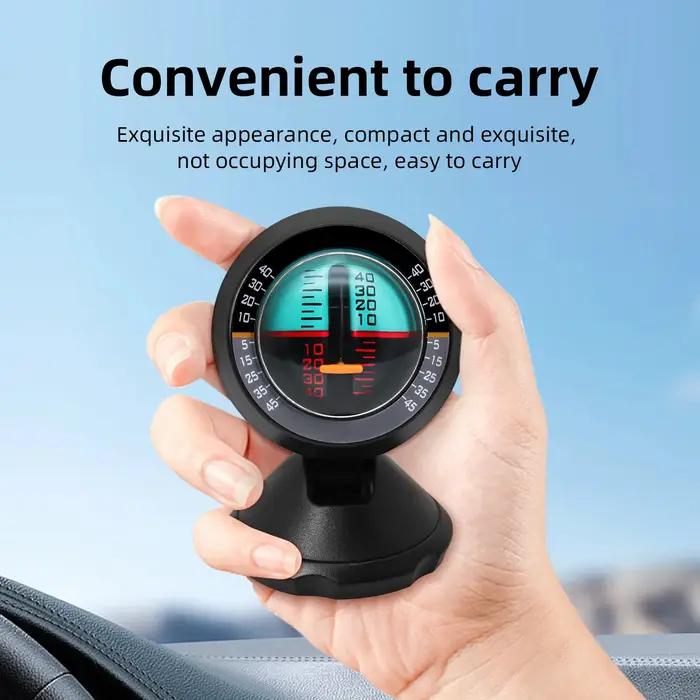 Inclinomètre de voiture, compteur de pente multifonction, Portable, haute précision, boussole univer