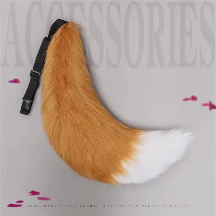 Anime COS chat queue de renard en peluche Cosplay Costumes grandes queues chien queue en fourrure jeu de rôle accessoires de spectacle de fête queue de fourrure pour les femmes