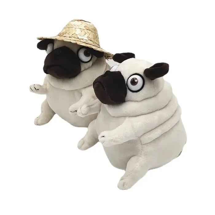Kawaii jouets en peluche 15 cm chien l'elfe gros carlin assis carlin chiens jouet poupées en peluche pour enfants enfants cadeau d'anniversaire poupées