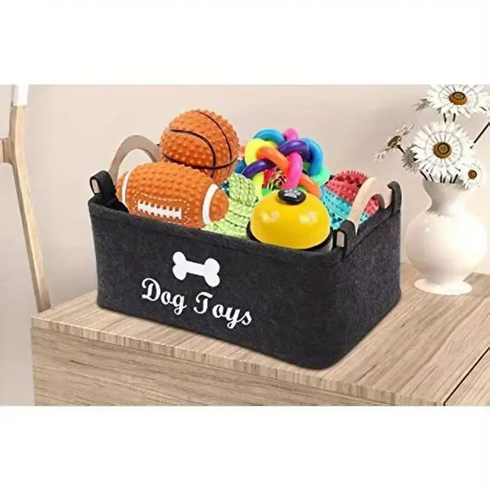 Boîte à jouets en polaire douce pour chiens rangement de jouets en peluche confortable pour animaux de compagnie occasions spéciales
