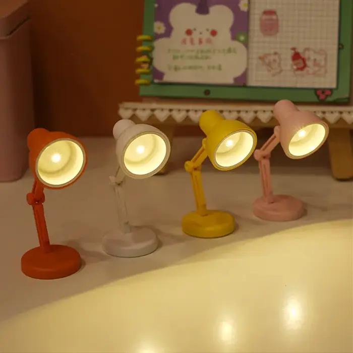 LED Mini lampe de bureau pliable magnétique veilleuse chambre étude lecture livre lampes avec pince