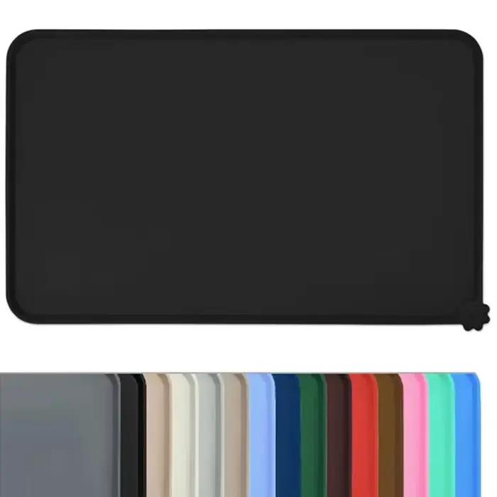 Tapis de nourriture pour chien et chat, pour bol d'alimentation pour animaux de compagnie, imperméable et antidérapant, tapis de bol en Silicone pour animaux de compagnie, tapis imperméable à pointe h