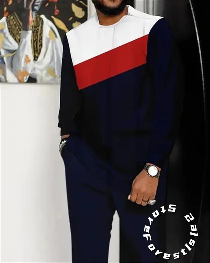 Ensemble de vêtements de mode pour homme, chemise à manches longues, streetwear décontracté et élégant, pour homme, multi-saisons, occasionnels et spéciaux