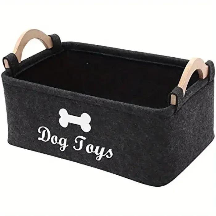 Boîte à jouets pour animaux en feutre