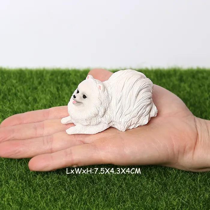 Figurines de chiens de compagnie simulés, bulldog, pomeranian, corgi, mini statues de chiots, décoration artisanale scolaire pour enfants, ornement DIY