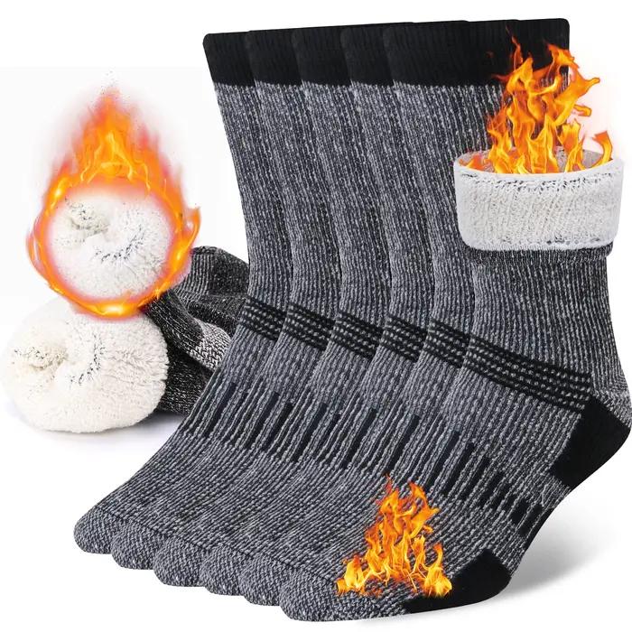 Chaussettes chaudes laine mérino 3 paires homme femme - Hiver chasse randonnée sports outdoor épaisses