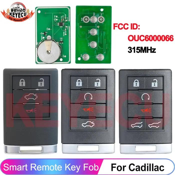 KEYECU 4/5/6 Boutons ID FCC : OUC 6000066 Pour Cadillac Escalade ESV EXT 2007-2014 CTS DTS sans cl