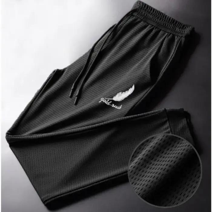 Pantalon été homme mesh soie glacée slim étudiant sport jeune chasse légère respiration rapide