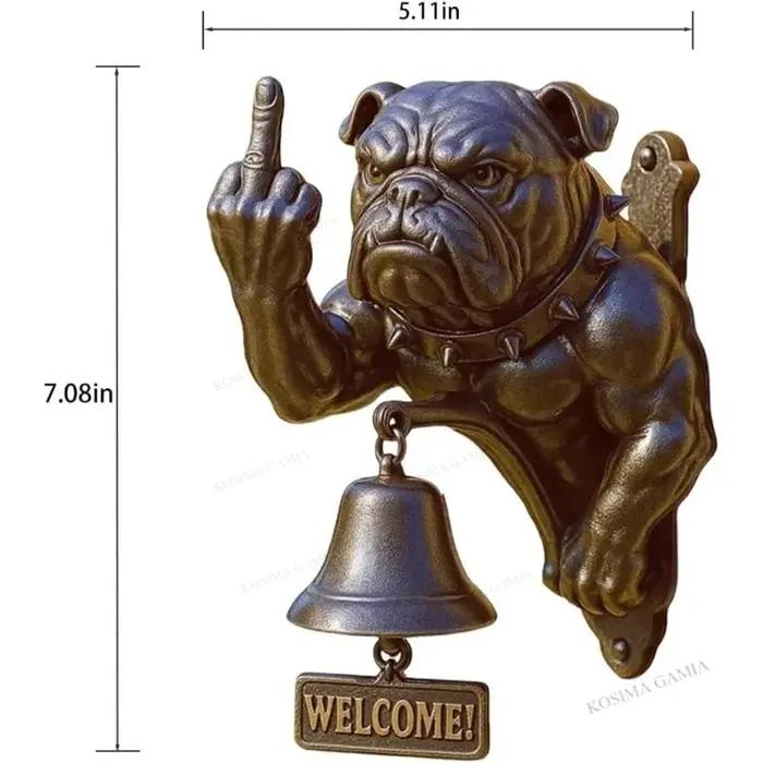 Sonnette Bulldog Unique - Design Amusant et Rustique pour les Amateurs de Chiens