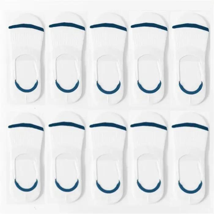 Lot 10 paires chaussettes bateau homme été invisibles - Antidérapantes coton pour chasse confortable