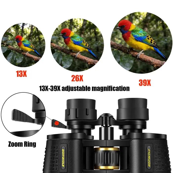 Lunette de chasse BORWOLF 13-39x70 ED grandissement longue portée zoom 39x HD professionnel ultra clair