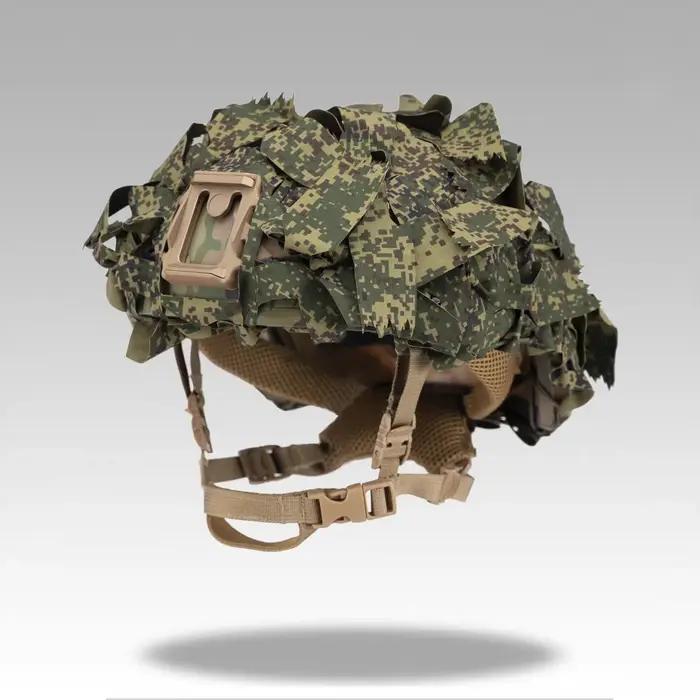Housse camouflage A-23 pour casque tactique chasse - couverture textile discrétion optimale terrain