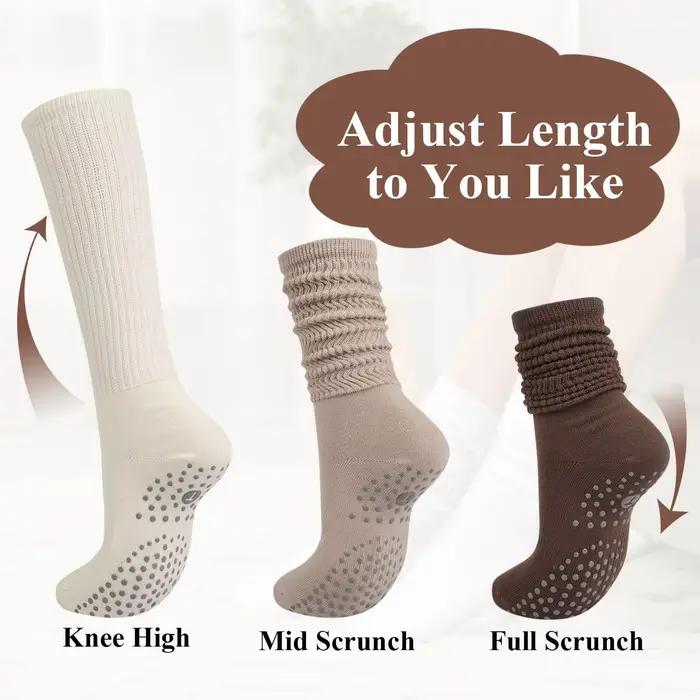 Chaussettes yoga professionnelles anti-dérapantes mi-mollet Pilates femme pour chasse silencieuse