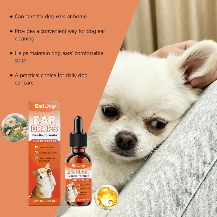 Gouttes auriculaires EelJoy pour chiens et chats réduisent cérumen et pellicules soins quotidiens frais et sains pour les oreilles de vos animaux de compagnie
