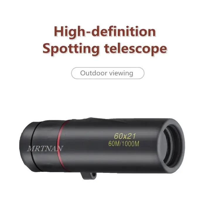 Monoculaire télescope 60X21 haute magnification HD - Zoom 10X mini portable étanche voyage chasse