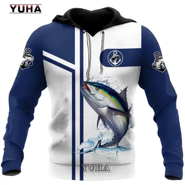Mode hommes à capuche Cool carpe pêche 3D imprimé Harajuku sweat unisexe pull décontracté