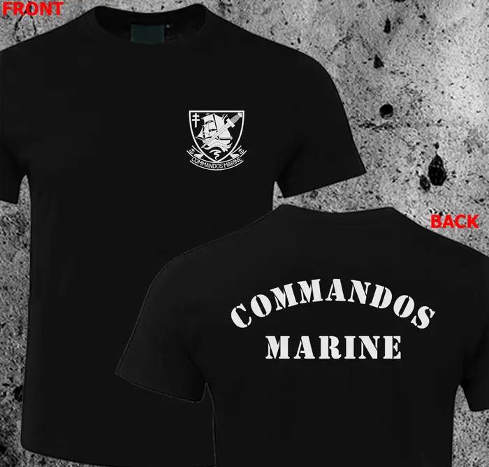 T-shirt marin des commandes de contre-terroristes des forces d'opérations spéciales françaises
