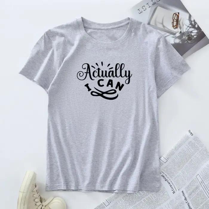 T-shirt manches courtes pour femmes, 100% coton, grande taille, été