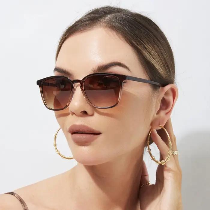 Petites lunettes de soleil carrées colorées rétro Y2K hip hop UV400 - Mixte tendance chasse urbaine