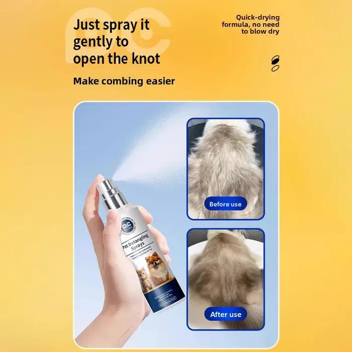 Spray démêlant pour poils d'animaux PetClear 80 ml – Anti-emmêlement
